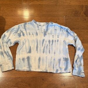Athleta Sky Blue Tie-Dye Long Sleeve Top